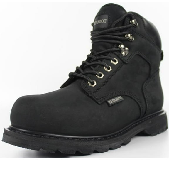 Men's Steel Toe Work Boots Goodyear Leather Safety Shoes Non-Slip Sneakers Construction Working Boots