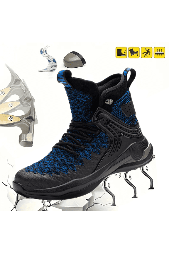 Men’s Steel Toe Work Boots - Puncture Resistant Safety Boots for Industrial Construction