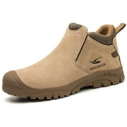 Men's Steel Toe Work Shoes Waterproof Lightweight Safety Boots Women's Insulated Anti-pierce Working Sneakers for Welding Construction
