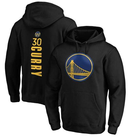 Men's Stephen Curry Black Golden State Warriors Playmaker Name & Number Pullover Hoodie
