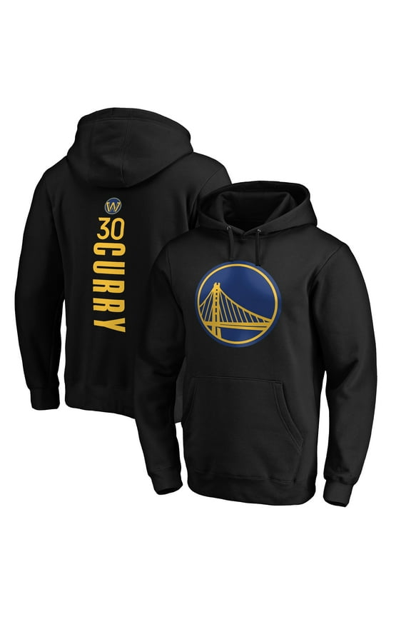 Men's Stephen Curry Black Golden State Warriors Playmaker Name & Number Pullover Hoodie