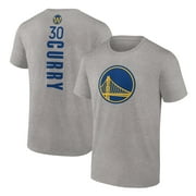 Mens Stephen Curry Heathered Gray Golden State Warriors Playmaker Name & Number T-Shirt