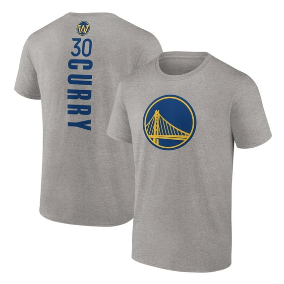 Men's Stephen Curry Heathered Gray Golden State Warriors Playmaker Name & Number T-Shirt