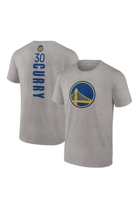 Men's Stephen Curry Heathered Gray Golden State Warriors Playmaker Name & Number T-Shirt