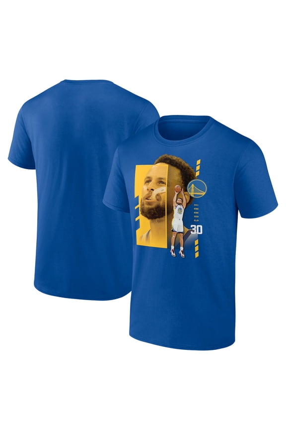 Men's Stephen Curry Royal Golden State Warriors Player Name & Number Jump Pass T-shirt