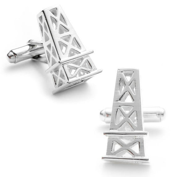 Men's Sterling Oil Derrick Cufflinks