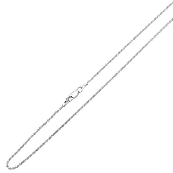 Men's Sterling Silver 1.2mm Italian Rope Chain Necklace (16"~30" Inch)