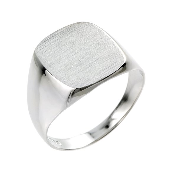 Men's Sterling Silver Engravable Signet Ring- Size 10
