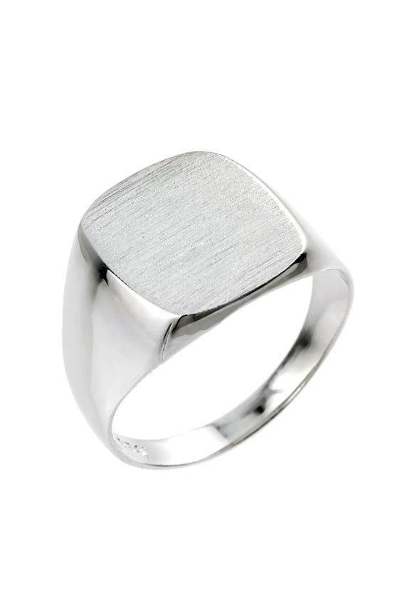 Men's Sterling Silver Engravable Signet Ring- Size 10