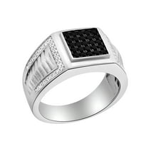 Auriga 925 Sterling Silver Yellow-Tone Cubic-Zirconia Presidential Ring ...