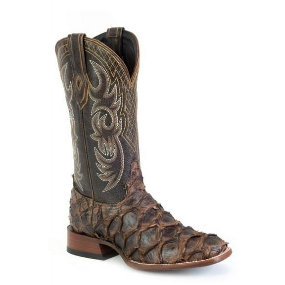 Men's Stetson Amazon Pirarucu Boots Handcrafted JBS Collection Brown
