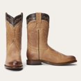 thumbnail image 1 of Men's Stetson Ben Leather Boots Handcrafted Round Toe Tan, 1 of 8