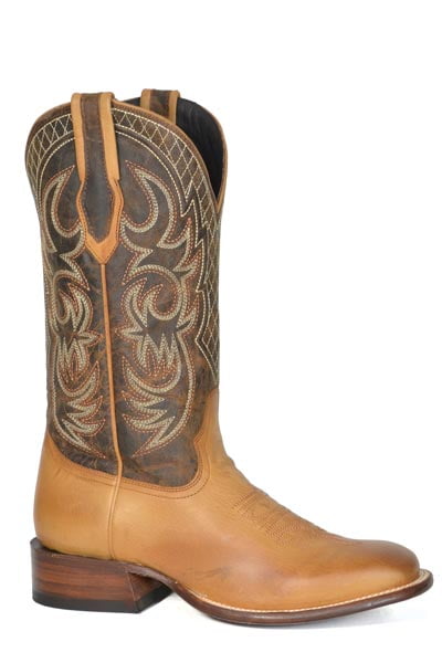 Men's Stetson Bowie Leather Boots Handcrafted JBS Collection Brown