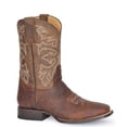 thumbnail image 1 of Men's Stetson Buff Leather Boots Handcrafted Brown, 1 of 1