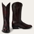 thumbnail image 1 of Men's Stetson Carlisle Boots Round Toe Handcrafted Black Cherry, 1 of 8