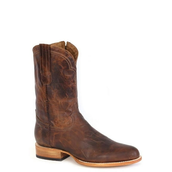 Men's Stetson Cash Boots Roper Toe Handcrafted Tan