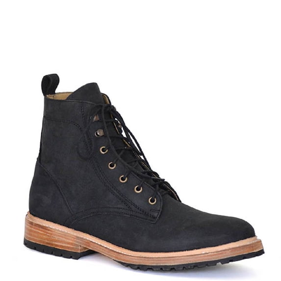 Men's Stetson Chukka Leather Lug Sole Boots Handcrafted Black