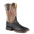 thumbnail image 1 of Men's Stetson Cole Boots Square Toe Handcrafted Black, 1 of 2