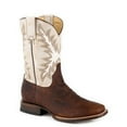 thumbnail image 1 of Men's Stetson Cole Boots Square Toe Handcrafted Brown, 1 of 2