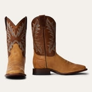 Men's Stetson Cole Boots Square Toe Handcrafted Tan
