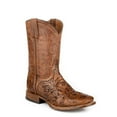 thumbnail image 1 of Men's Stetson Connor Leather Boots Handcrafted Square Toe Tan, 1 of 2