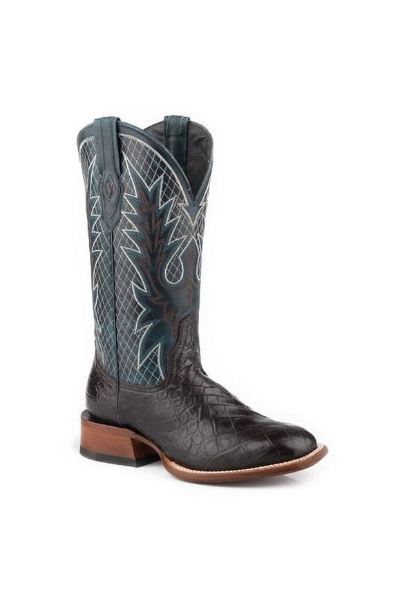 Men's Stetson Gator Alligator Boots Square Toe Handcrafted JBS Collection Chocolate