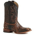 thumbnail image 1 of Men's Stetson Handtooled Cross Leather Boots Handcrafted Brown, 1 of 2