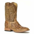 thumbnail image 1 of Men's Stetson Handtooled Wicks Leather Boots Handcrafted Brown, 1 of 2