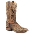 thumbnail image 1 of Men's Stetson Isaac Hand Tooled Tru-X System Leather Boots Handcrafted Tan, 1 of 3