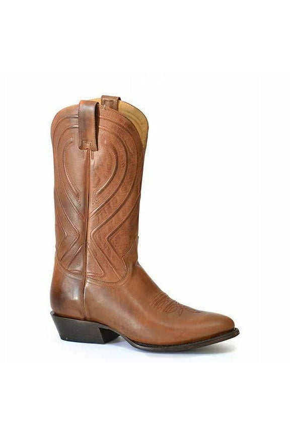 Men's Stetson Mossman Roper Leather Boots Handcrafted Brown