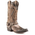 thumbnail image 1 of Men's Stetson Outlaw Boots Square Rocker Toe Handcrafted Brown, 1 of 2