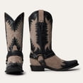 thumbnail image 1 of Men's Stetson Outlaw Rock Star Leather Boots Handcrafted Gray, 1 of 7