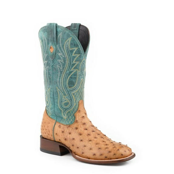 Men's Stetson Ozzy Full Ostrich Boots Handcrafted JBS Collection Tan