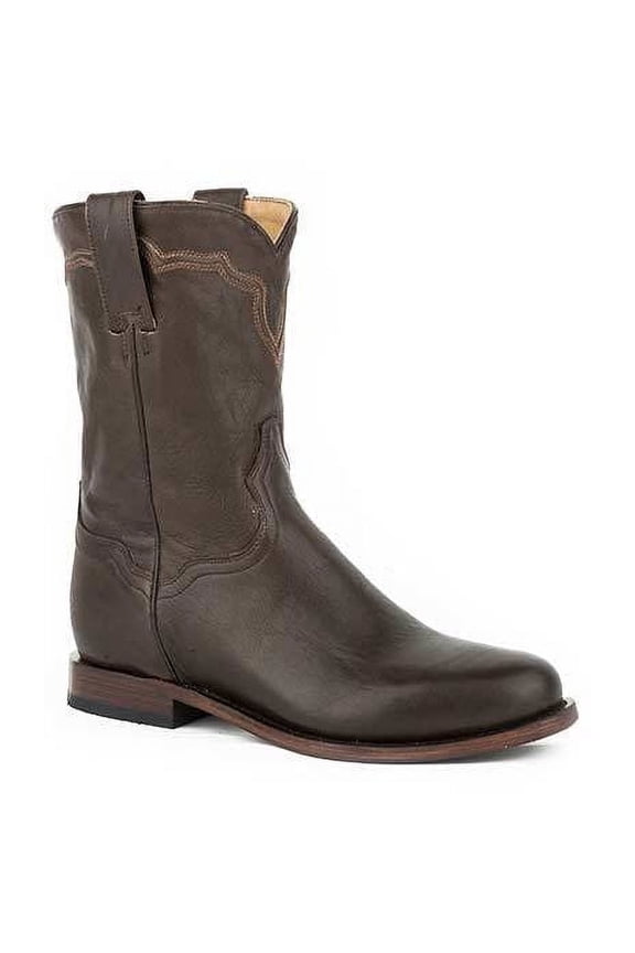 Men's Stetson Puncher Goat Leather Boots Handcrafted Brown