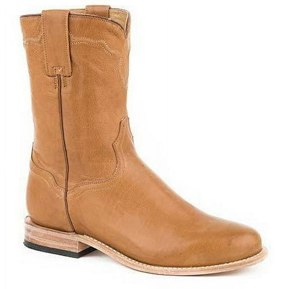 Men's Stetson Puncher Leather Boots Handcrafted Tan