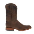 thumbnail image 1 of Men's Stetson Rancher Zip Leather Roper Boots Handcrafted Brown, 1 of 7