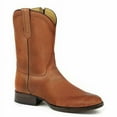 thumbnail image 1 of Men's Stetson Rancher Zip Leather Roper Boots Handcrafted Cognac, 1 of 2
