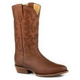 thumbnail image 1 of Men's Stetson Sharp Leather Boots Handcrafted Burnished Brown, 1 of 8