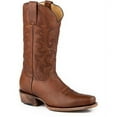 thumbnail image 1 of Men's Stetson Sharp Leather Boots Handcrafted Burnished Brown, 1 of 2