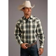 thumbnail image 1 of Men's Stetson Shirt Snap 2 Pocket Plaid Ranch Dobby - Brown, 1 of 3
