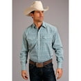 thumbnail image 1 of Men's Stetson Shirt Snap 2 Pocket Print Vintage Pattern - Blue, 1 of 3