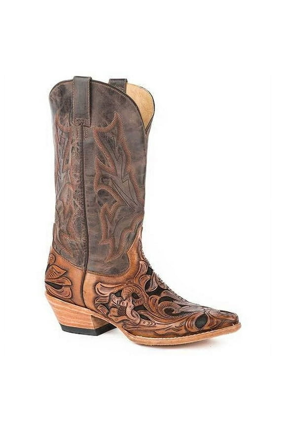 Men's Stetson Wicks Leather Boots Handcrafted Brown