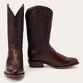 thumbnail image 1 of Men's Stetson Wyatt Smooth Ostrich Boots Handcrafted Round Toe Tobacco, 1 of 7