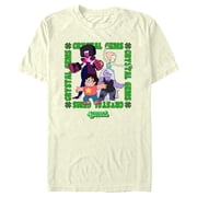 Mens Steven Universe Crystal Gems Frame Graphic Tee Beige Small