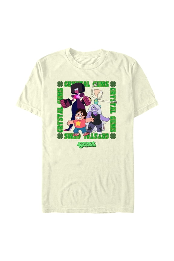 Men's Steven Universe Crystal Gems Frame Graphic Tee Beige Small