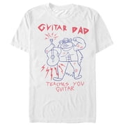 Men's Steven Universe Guitar Dad Advertisement Graphic Tee White X Large