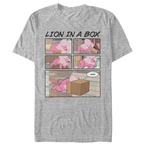 Men's Steven Universe Lion in a Box Graphic Tee Athletic Heather 5X Large