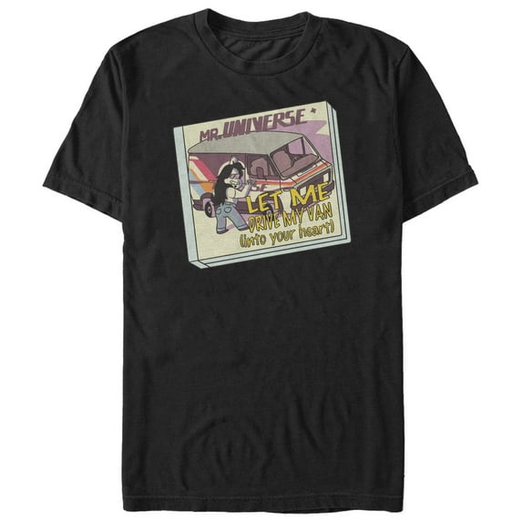 Men's Steven Universe Mr. Universe Drive My Van Graphic Tee Black 2X Large