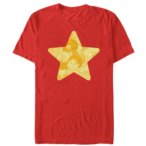 Men's Steven Universe Star Silhouette  Graphic Tee Red Medium