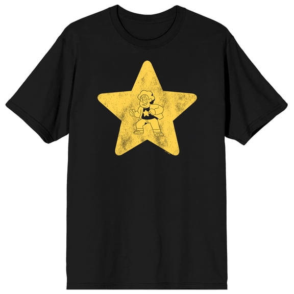 Steven Universe Future Steven Star on Black Short Sleeve Adult T-Shirt-3XL